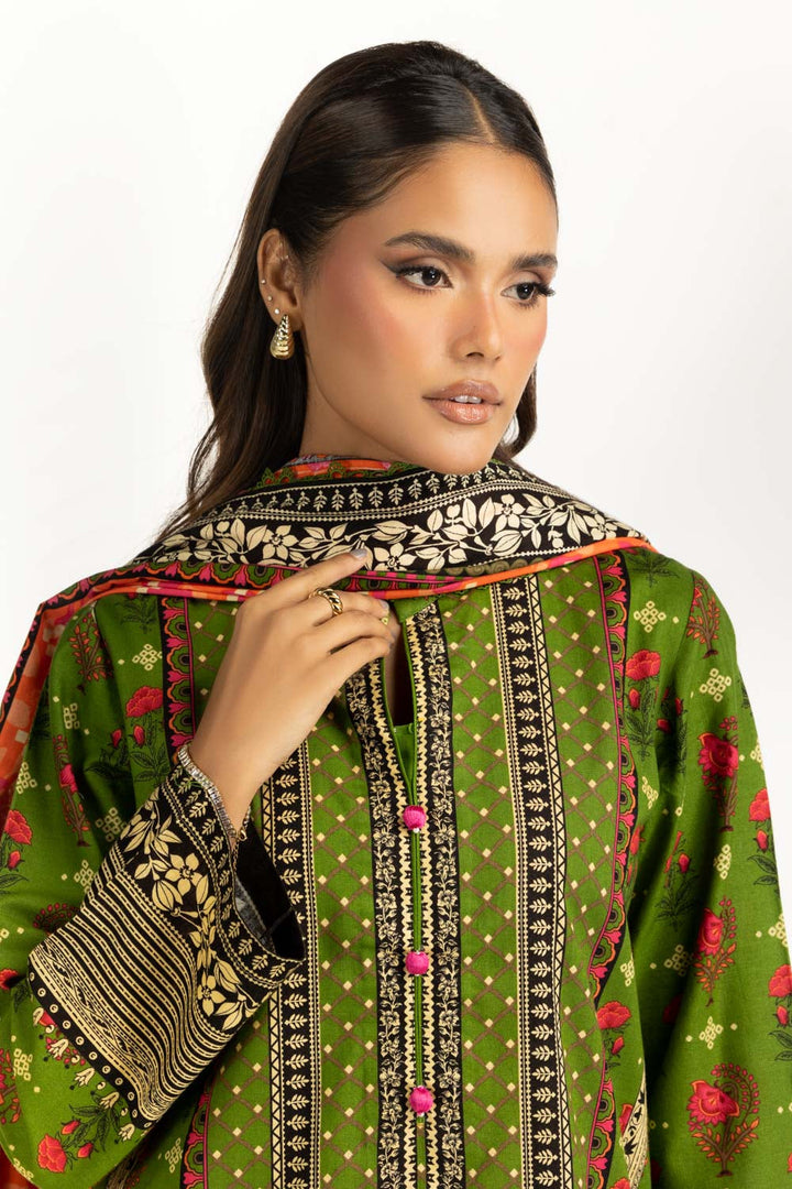 Khaddar Green Stitched Suit - Gul Ahmed