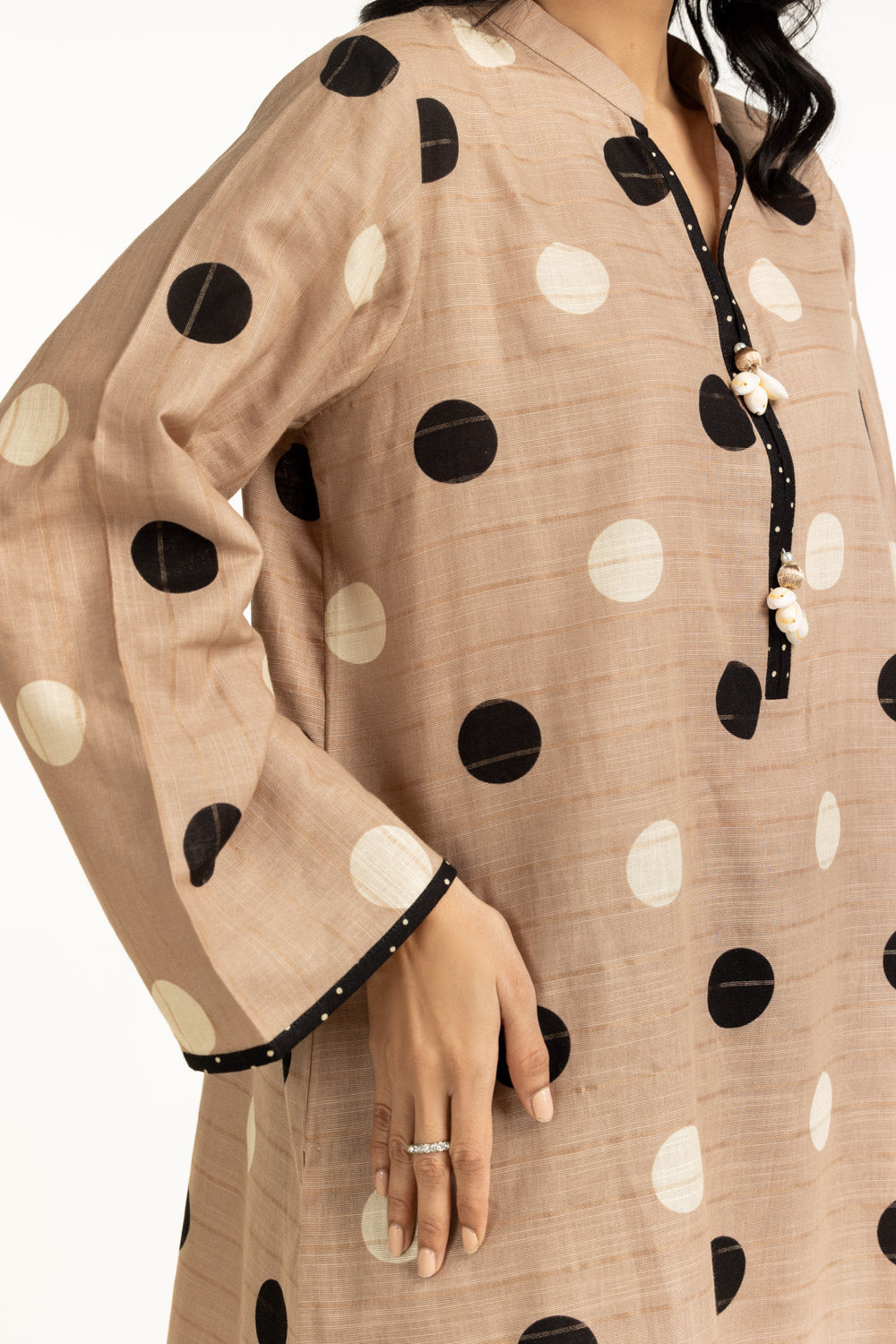 Khaddar Printed Brown Stitched Suit - Gul Ahmed