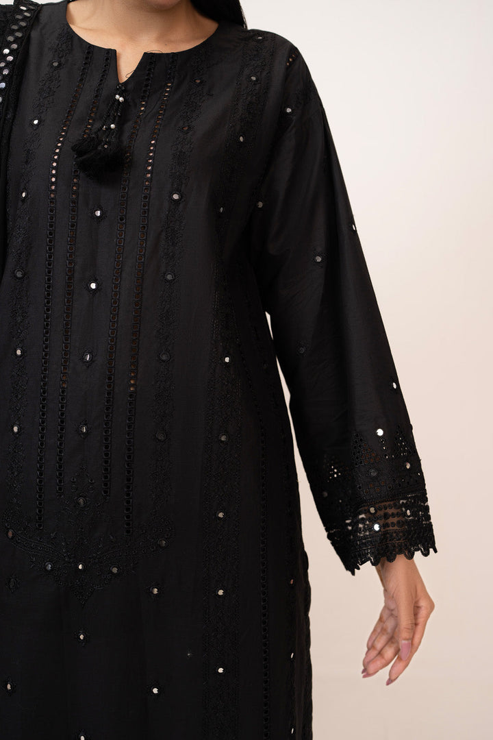 Embroidered Lawn Black Stitched Suit - Gul Ahmed