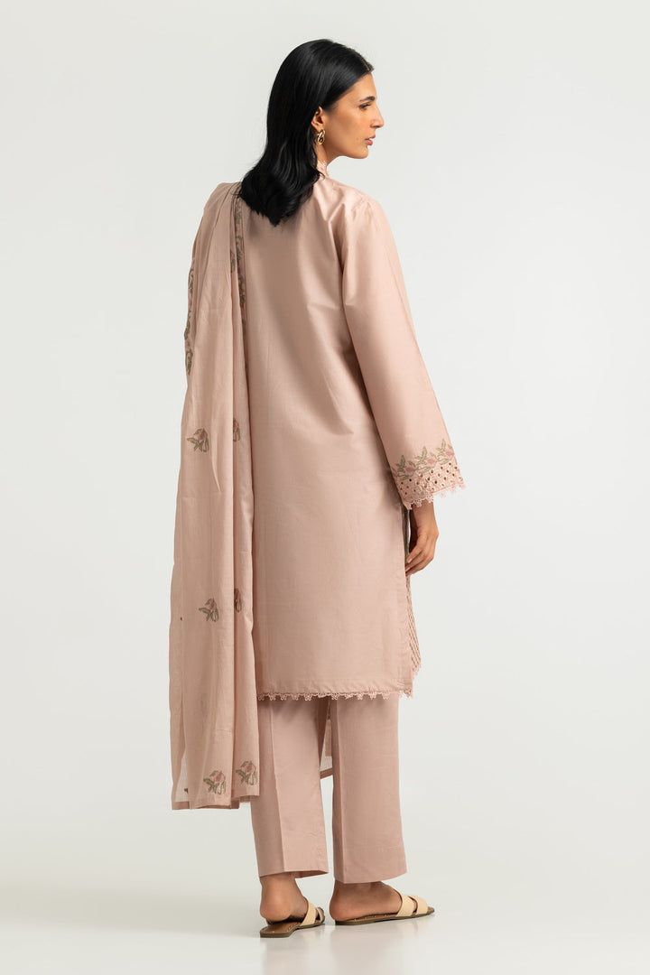 Lawn Embroidered Pink Stitched Suit - Gul Ahmed