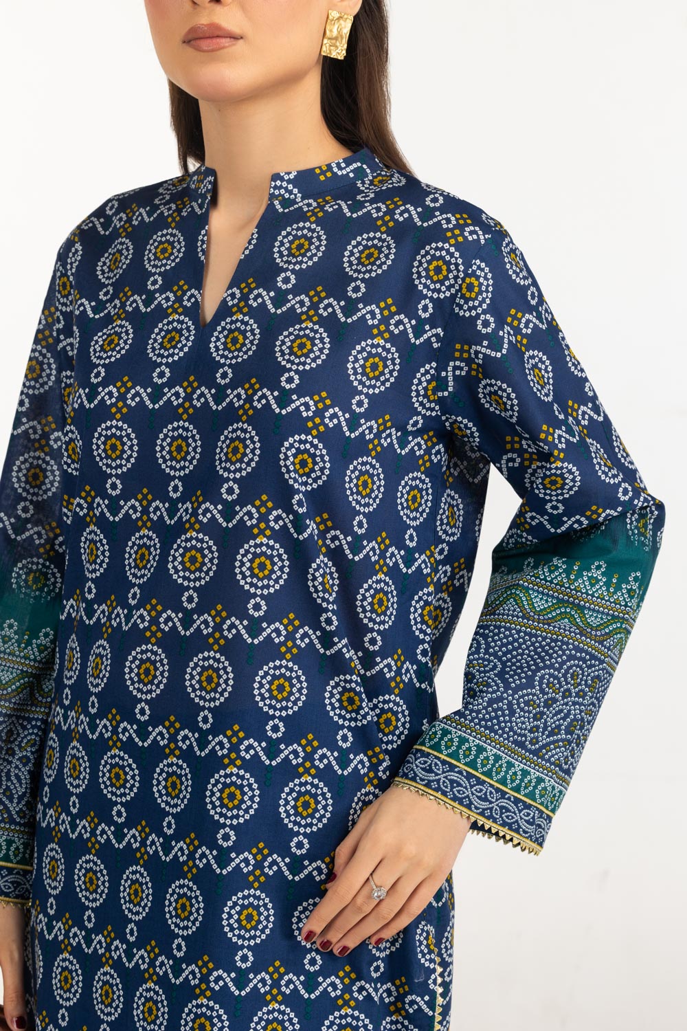 Printed Lawn Blue Stitched Suit - Gul Ahmed