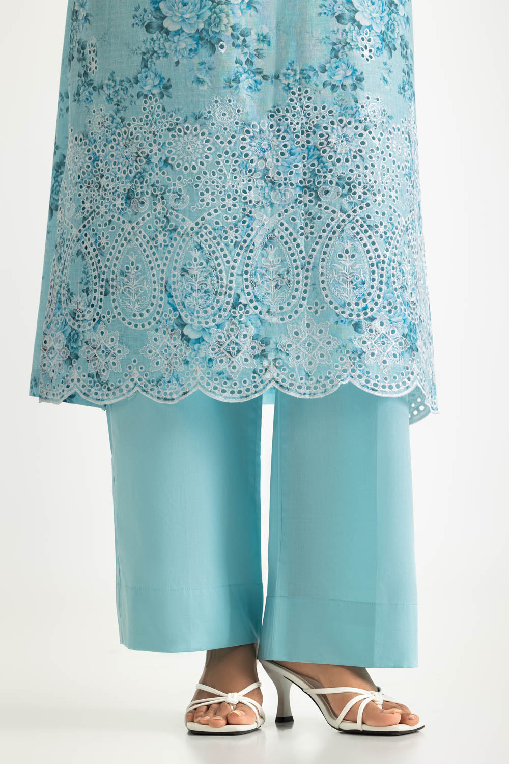 Lawn Printed Sky Blue Stitched Suit - Gul Ahmed
