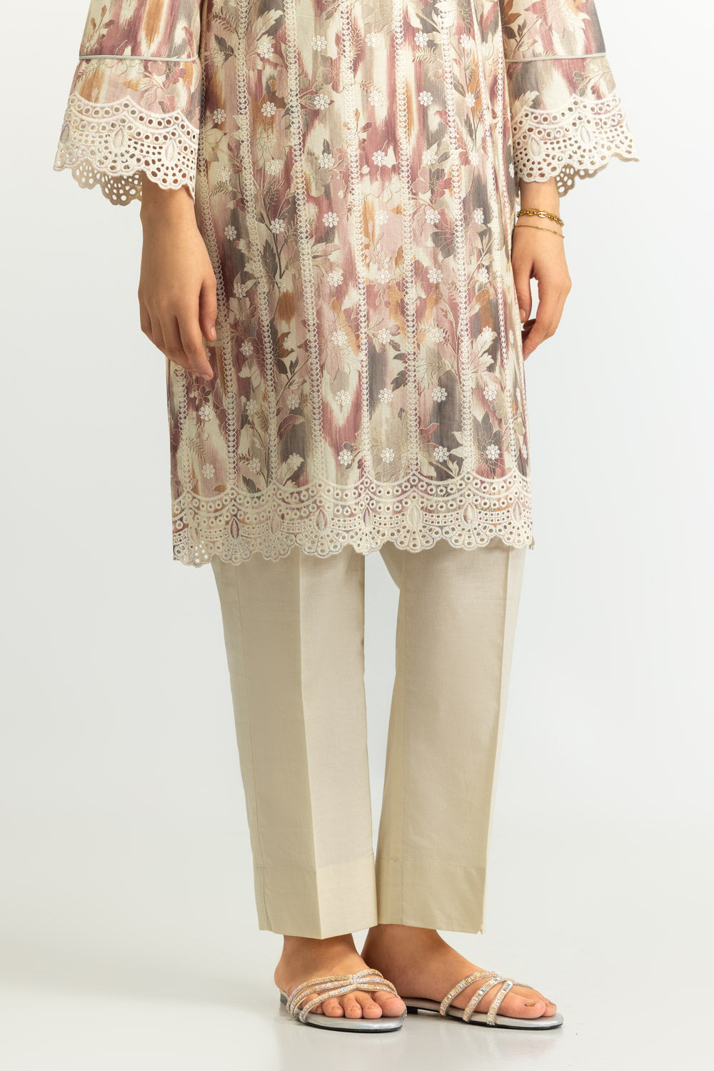 Lawn Printed Beige Stitched Suit - Gul Ahmed
