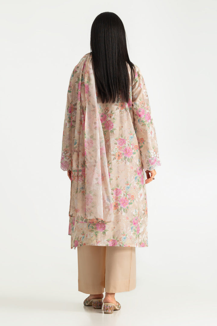 Lawn Printed Peach Stitched Suit - Gul Ahmed