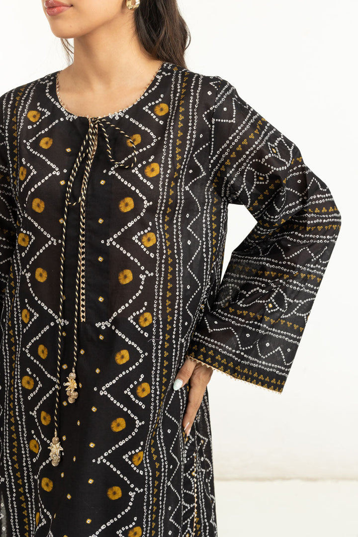 Printed Lawn Black Stitched Suit - Gul Ahmed