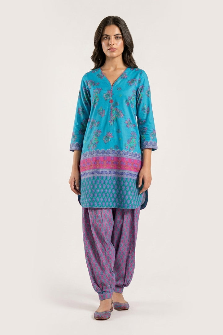 Lawn Blue Stitched Suit - Charizma