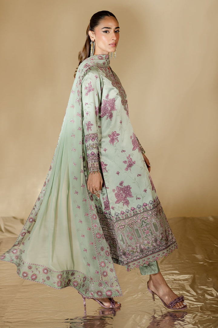 Silk Grey Stitched Suit - Nureh