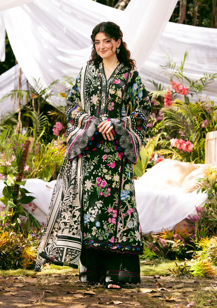 Lawn Black Stitched Suit - Elaf