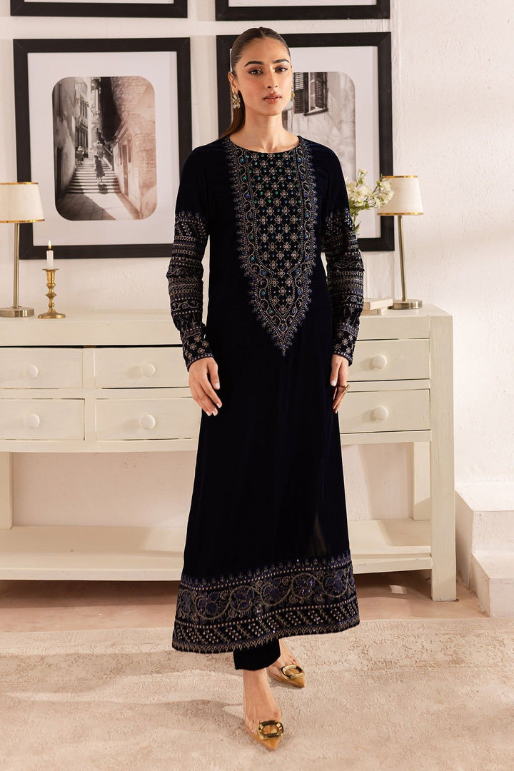 Velvet Purple Stitched Suit - Nureh