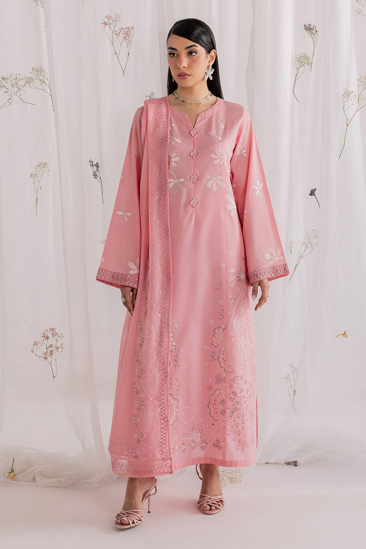 Embroidered Lawn Baby Pink Stitched Suit - Nureh