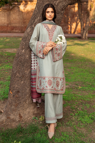 Embroidered Premium Viscose Light Green Stitched Suit - Jazmin