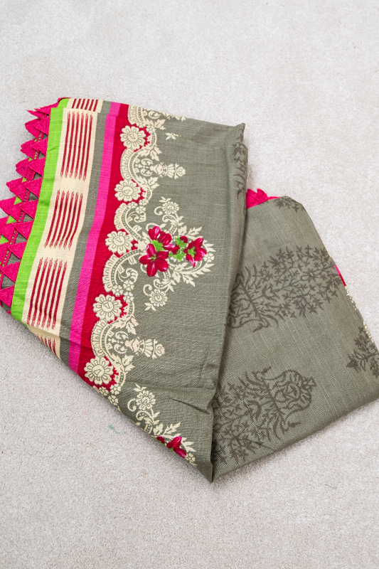 Cotton Green 3 Piece Khaddar Suit - Alkaram