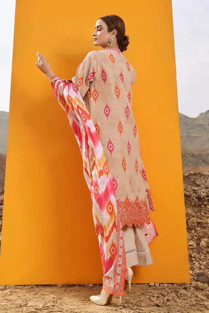 Khaddar Skin Stitched Suit - Khas