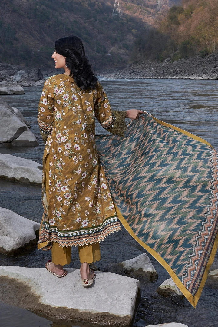 Printed Lawn Copper Stitched Suit - Khas