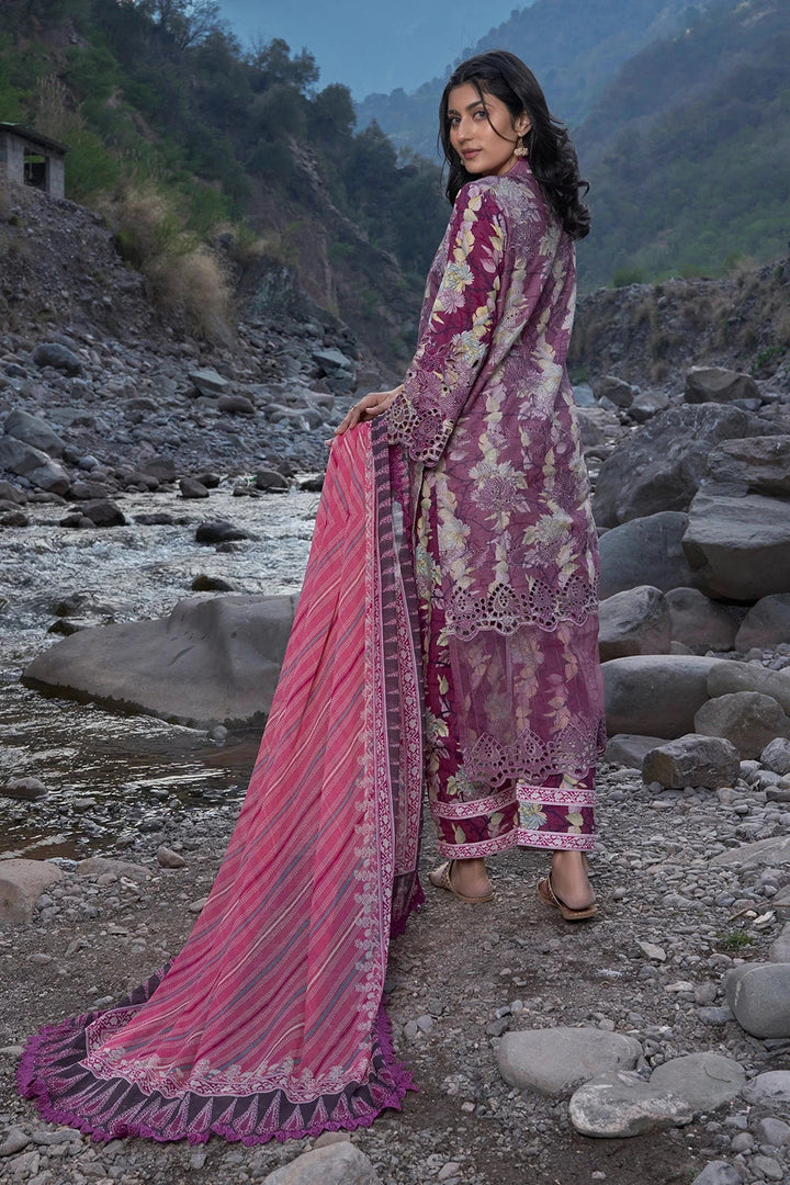 Embroidered Lawn Pink Stitched Suit - Khas