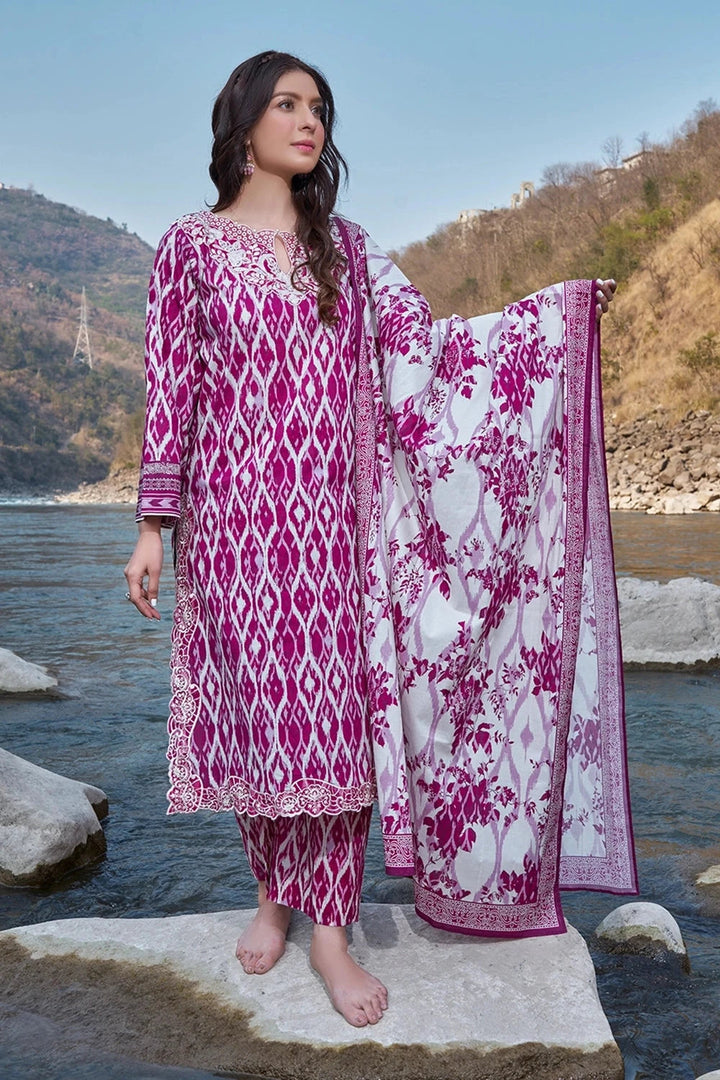 Printed Lawn Cherry Stitched Suit - Khas