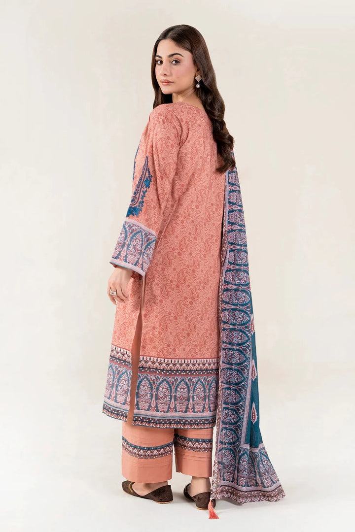 Embroidered Lawn Sand Stitched Suit - Khas