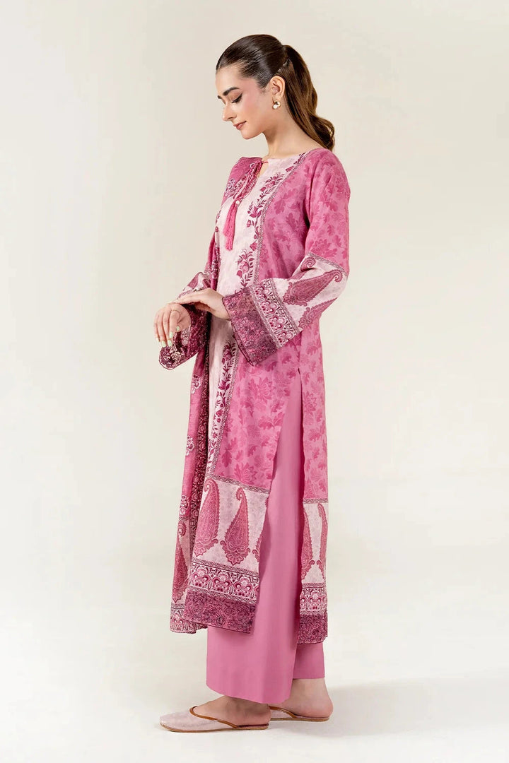 Embroidered Lawn Pink Stitched Suit - Khas
