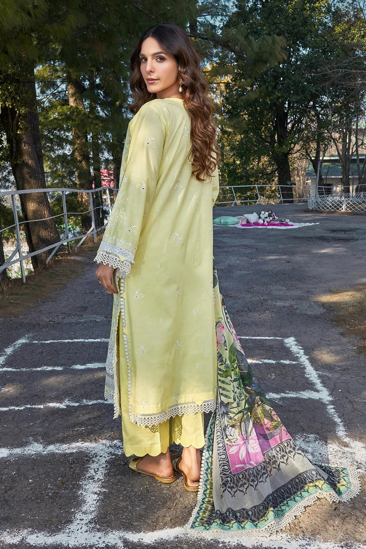 Printed Lawn Yellow Stitched Suit - Khas
