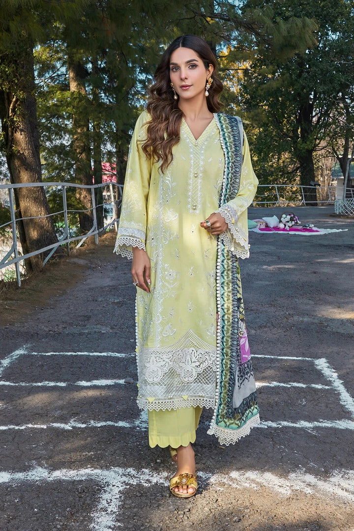 Printed Lawn Yellow Stitched Suit - Khas
