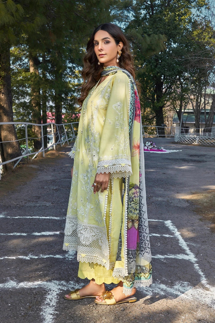 Printed Lawn Yellow Stitched Suit - Khas