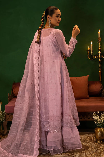 Embroidered Fancy Organza Lilac Stitched Suit - Meherbano by Khas