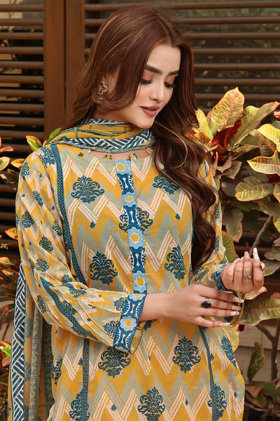 Linen Yellow Stitched Suit - Khas