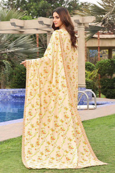 Linen Peach Stitched Suit - Khas