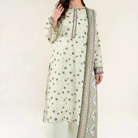 Printed Lawn Light Green Stitched Suit - Khas