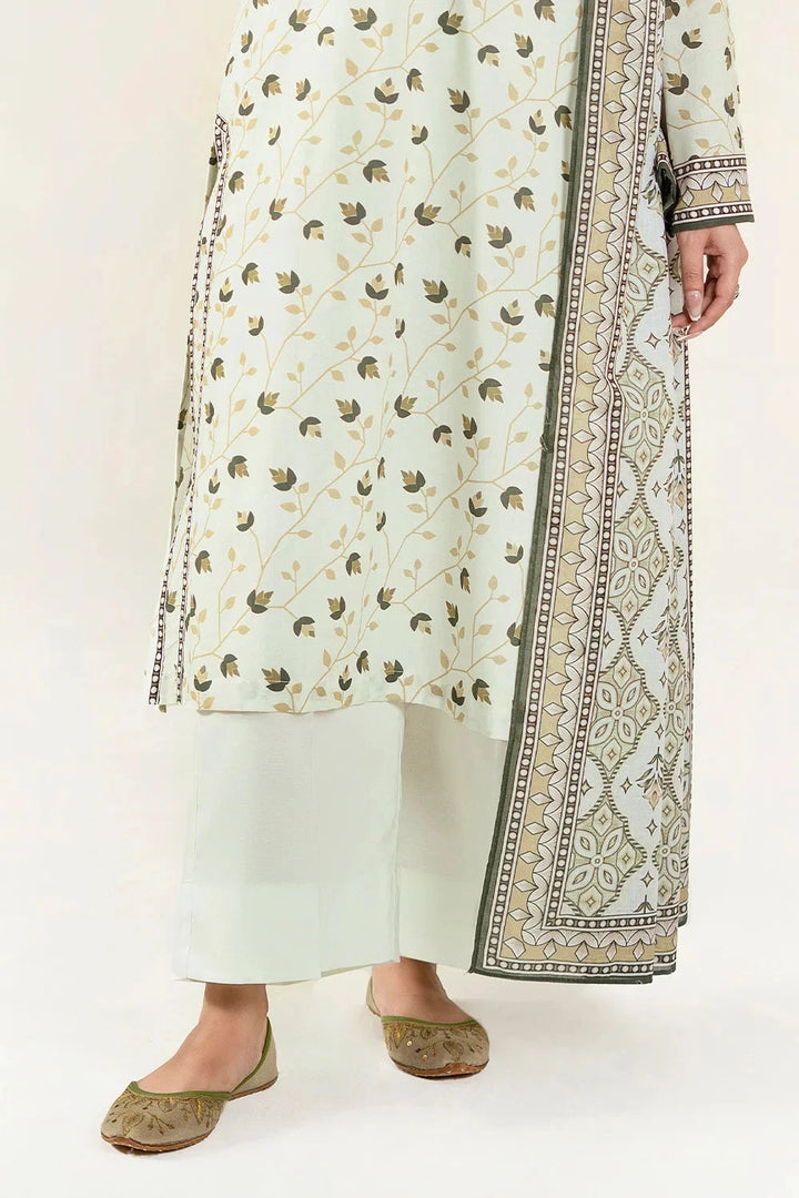 Printed Lawn Light Green Stitched Suit - Khas