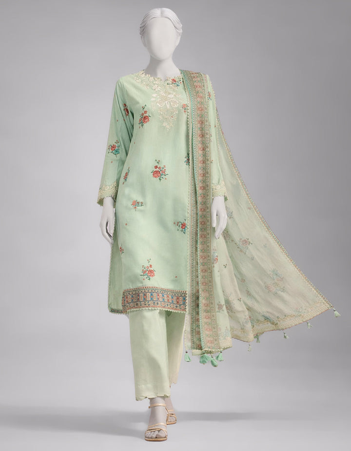 Lawn Multicolor Unstitched Suit - J. Junaid Jamshed