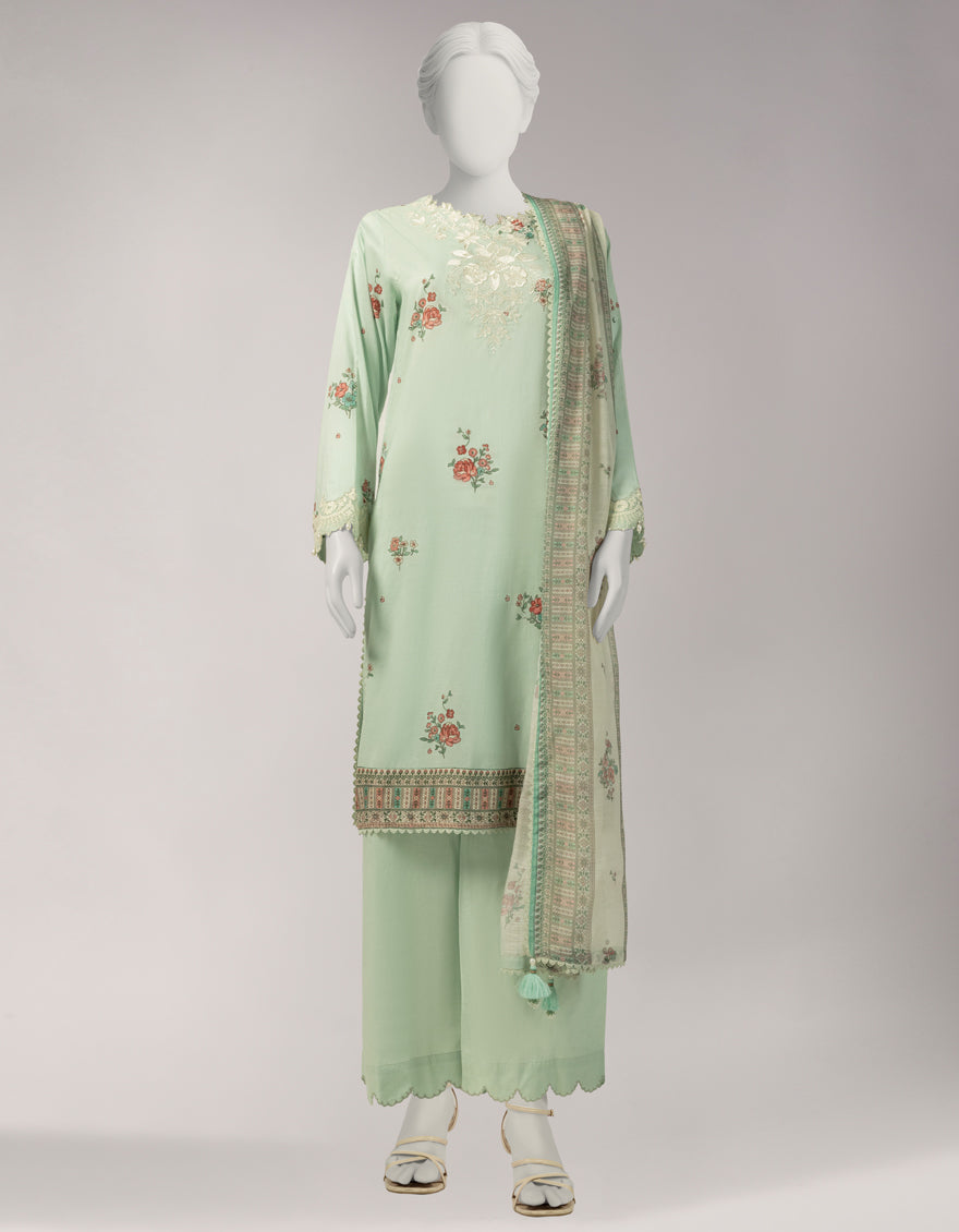 Lawn Multicolor Unstitched Suit - J. Junaid Jamshed