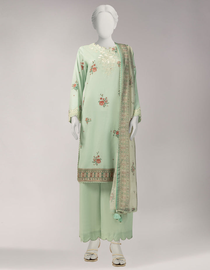 Lawn Multicolor Unstitched Suit - J. Junaid Jamshed