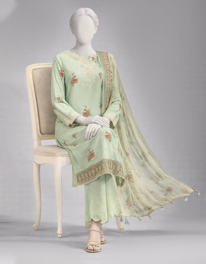 Lawn Multicolor Unstitched Suit - J. Junaid Jamshed