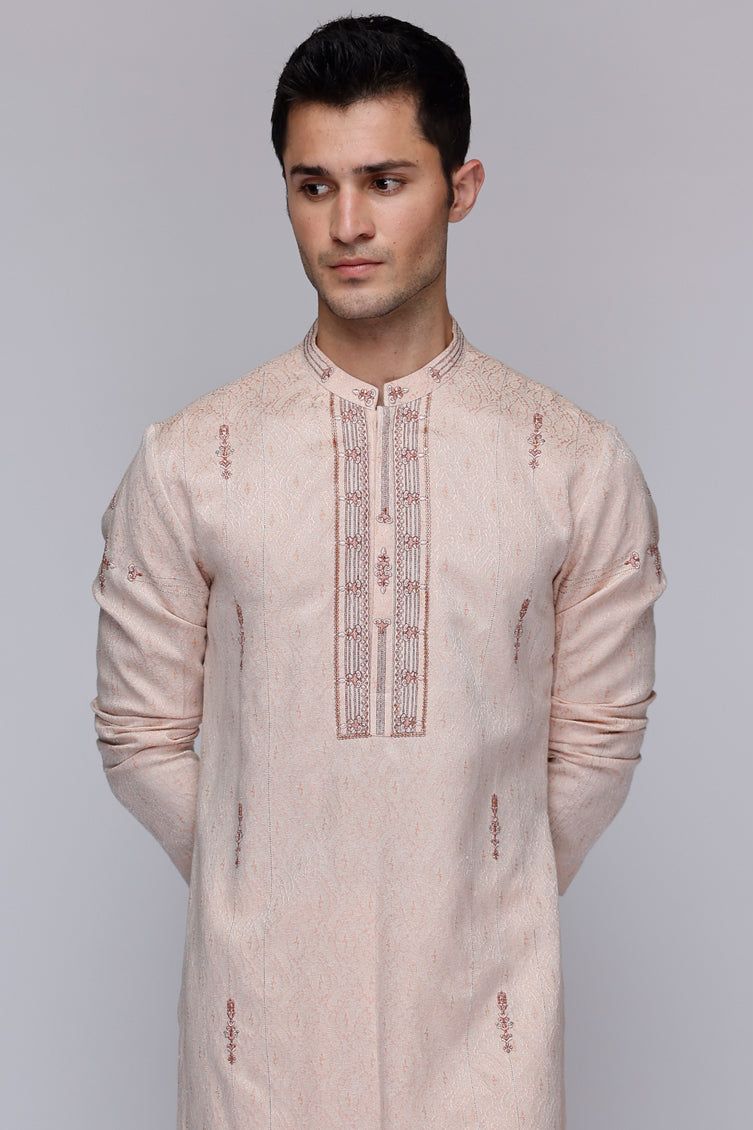 Blended Pink Special Kurta - J. Junaid Jamshed