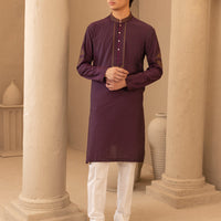 Blended Purple Special Kurta - J. Junaid Jamshed