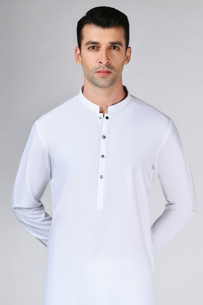 Blended White Kurta Trouser - J. Junaid Jamshed