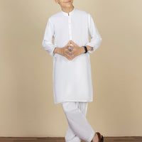 Blended White Shalwar Kameez - J. Junaid Jamshed
