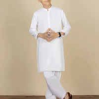Blended White Shalwar Kameez - J. Junaid Jamshed