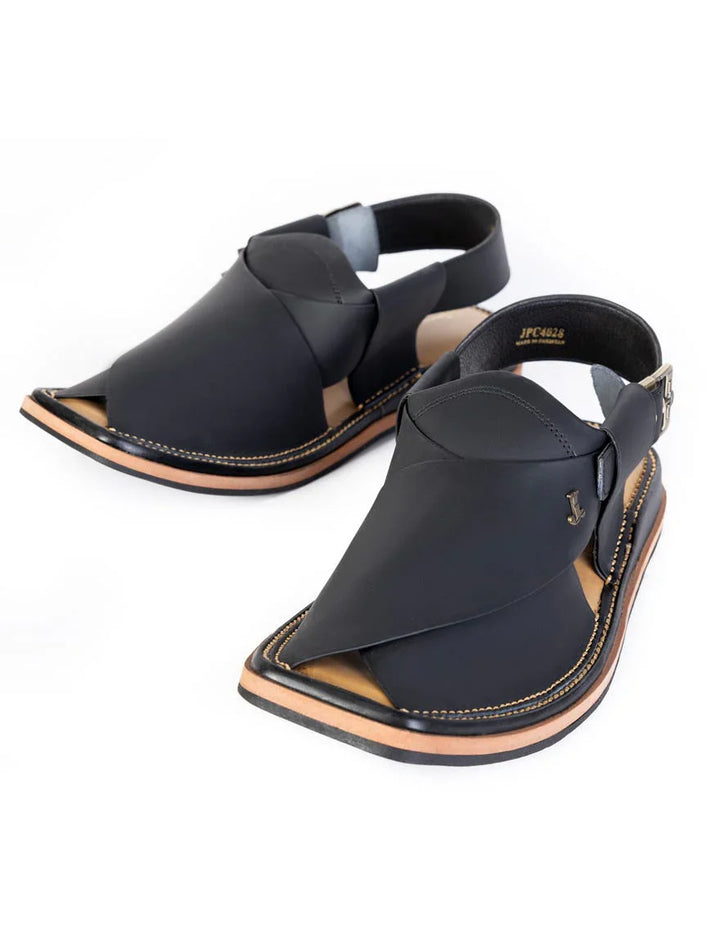 Black Peshawari Chappal - J. Junaid Jamshed