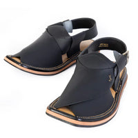 Black Peshawari Chappal - J. Junaid Jamshed