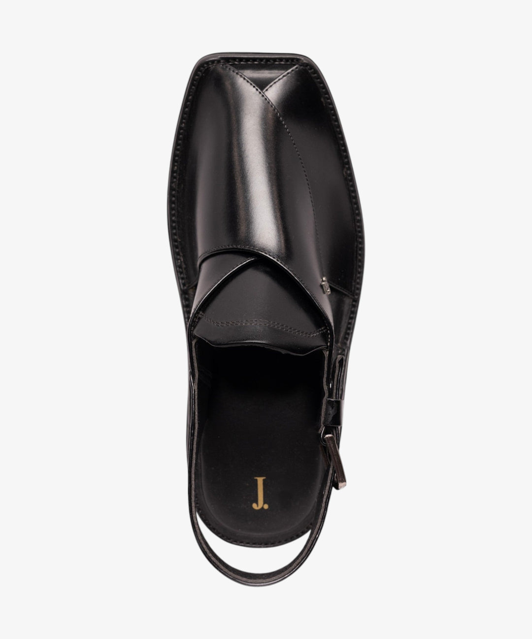 Plain Shiny Black Footwear - J. Junaid Jamshed