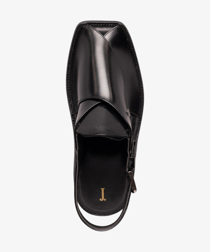 Plain Shiny Black Footwear - J. Junaid Jamshed