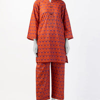 Lawn Orange Kurti - J. Junaid Jamshed