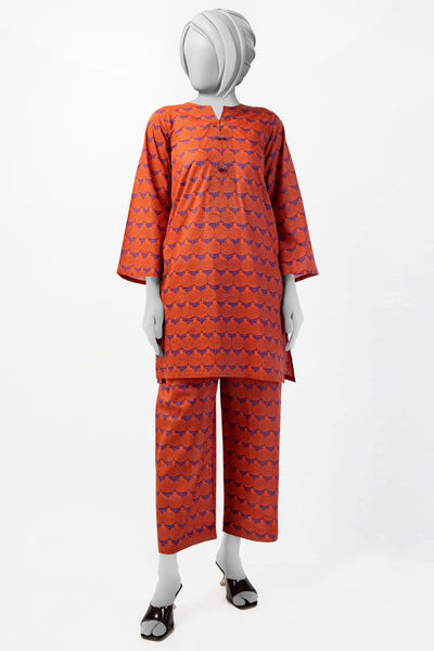 Lawn Orange Kurti - J. Junaid Jamshed