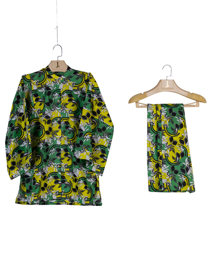 Lawn Green Kurti - J. Junaid Jamshed