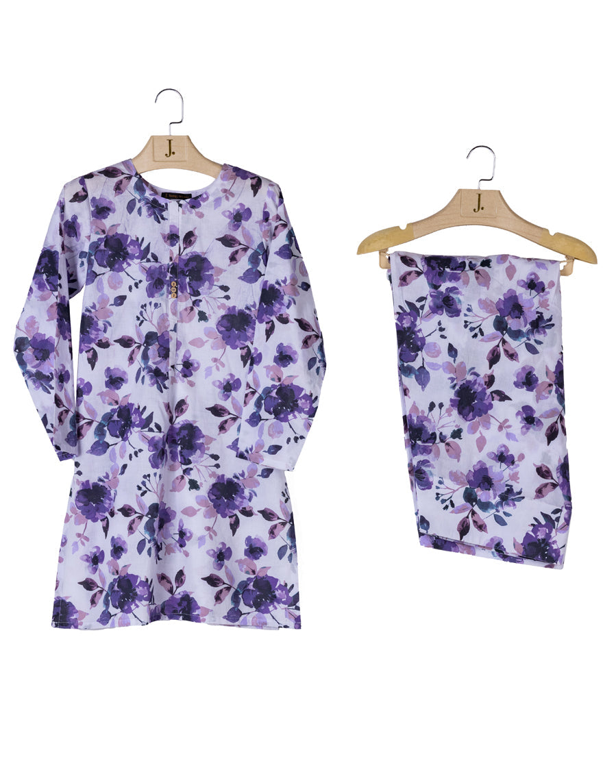 Lawn Purple Kurti - J. Junaid Jamshed