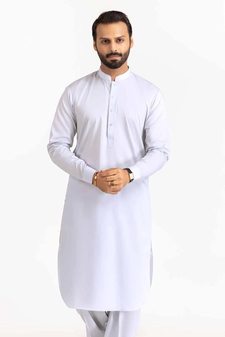 Blended White Shalwar Kameez - President by Gul Ahmed