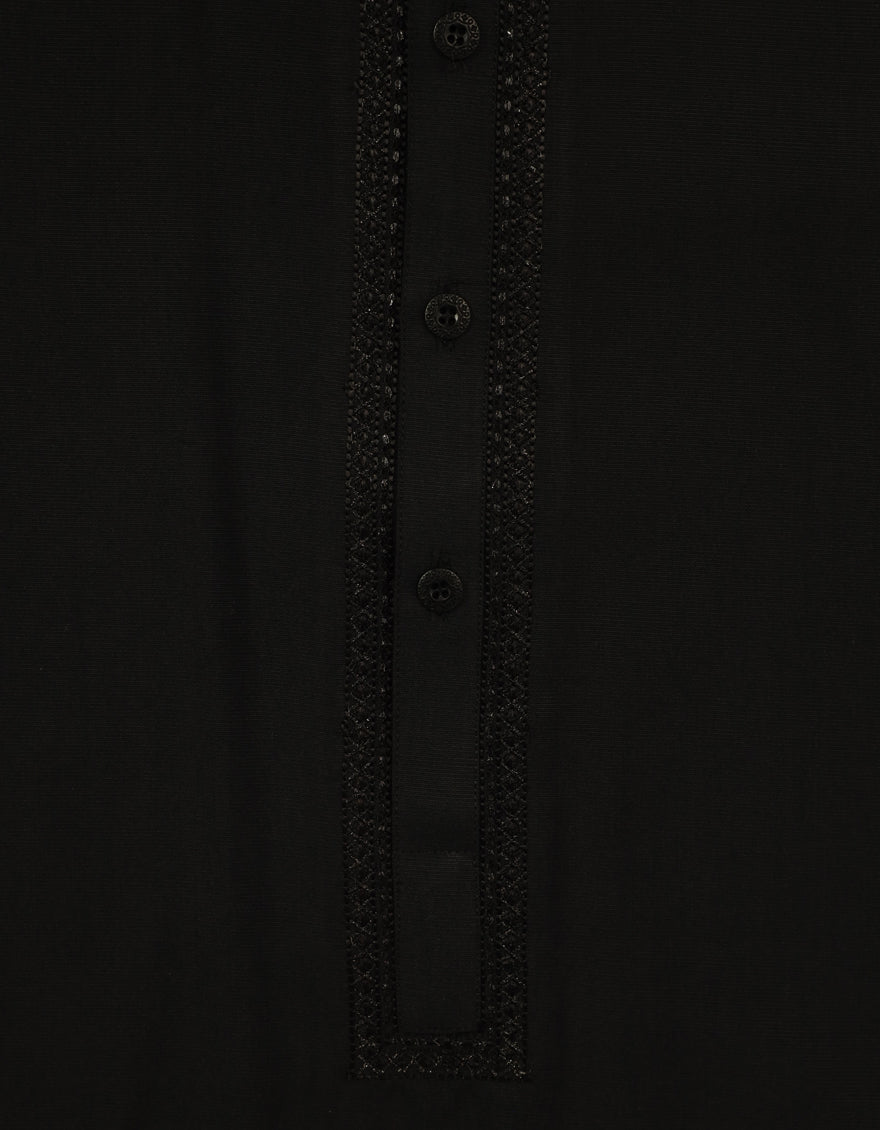 Blended Black Shalwar Kameez - J. Junaid Jamshed
