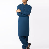 Blended Blue Shalwar Kameez - J. Junaid Jamshed